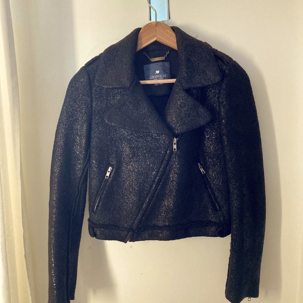 Gryphon NEW YORK Sparkly Moto Jacket